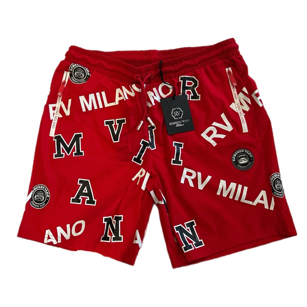 Roberto Vino Red Men Shorts